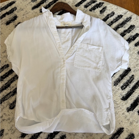 Cloth & Stone Short Sleeve Button Up Shirt White - Picture 3 of 7